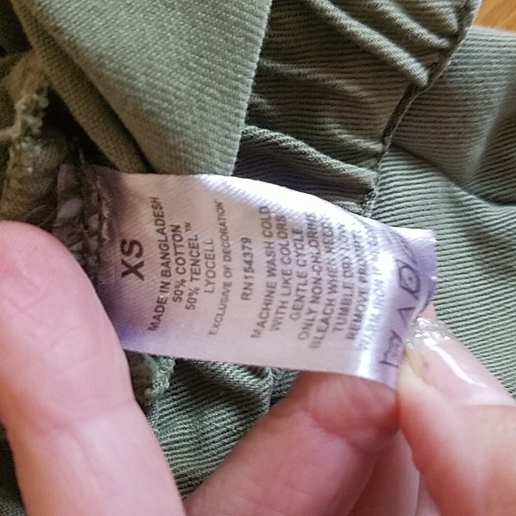 Aeropostale khaki wide leg high waisted carpenter cargo pants size XS - Picture 4 of 9